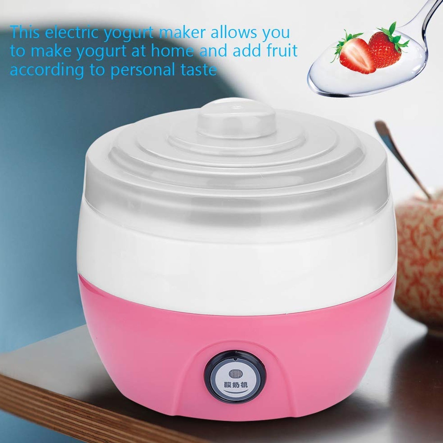 Top view of the yogurt maker with container. Top view of the yogurt maker with container.